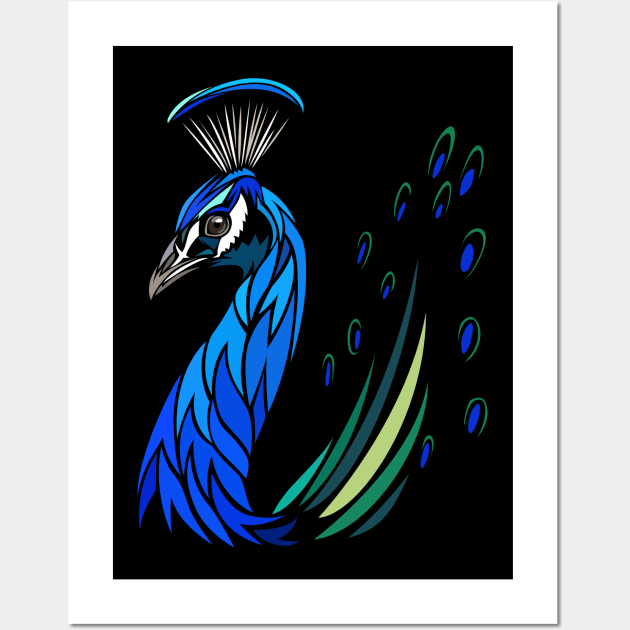 Peacock tribal Wall Art by albertocubatas